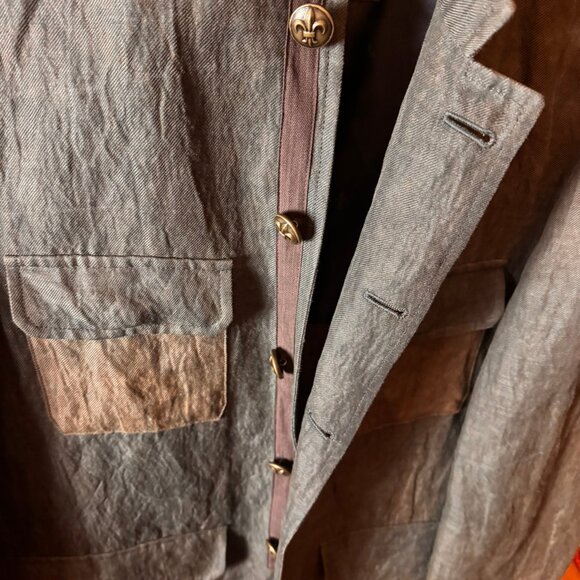 $1298 JOHN VARVATOS Englemore Brown COAT sz. 48 - Picture 6 of 12